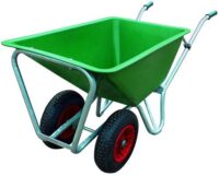 Staldkærre Galv. m/plastkasse 160 L