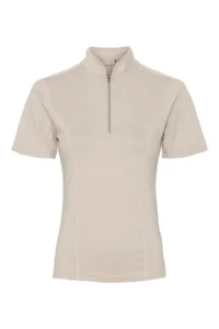 EQ Awesome Kortærmet Ridebluse Sandshell Melange str 2XL