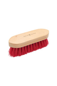 HorseGuard oval striglebørste 18,5 × 6 cm – 40 mm – Rød