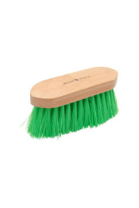 HorseGuard striglebørste 18,3 × 6 cm – bløde 70 mm børster – Limegrøn