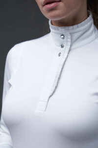 Equipage Lesley stævnebluse hvid detalje