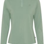 Equipage Kolyma langærmet ridebluse i Granite Green