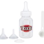 Trixie sutteflaske 120 ml med silikonesutter, låg og måleske